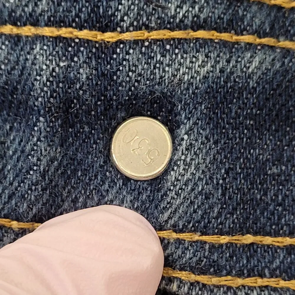 Vintage LEVIS With-A-Skosh Jeans 38x30 Dark-Wash Whiskered
